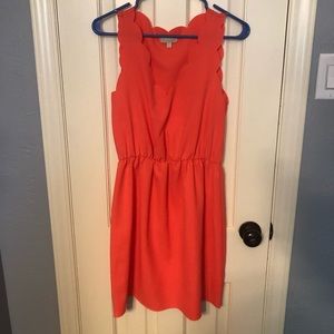 Gianni Bini Scalloped Coral Dress